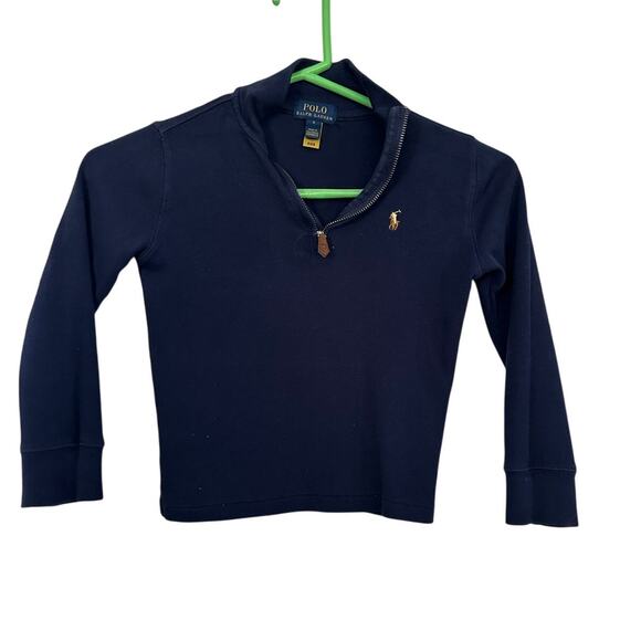 Polo Ralph Lauren Youth Blue 1/4 Zip Pullover Pony Polo Sweater Size Small - Picture 1 of 4